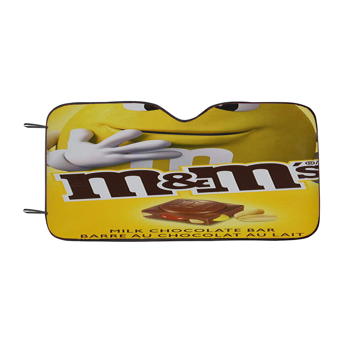 M&M Minis And Peanuts Milk Chocolate Bar Car Auto Sun Shade Windshield Cover
