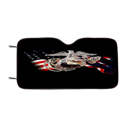 Marine Corps Car Auto Sun Shade Windshield Cover