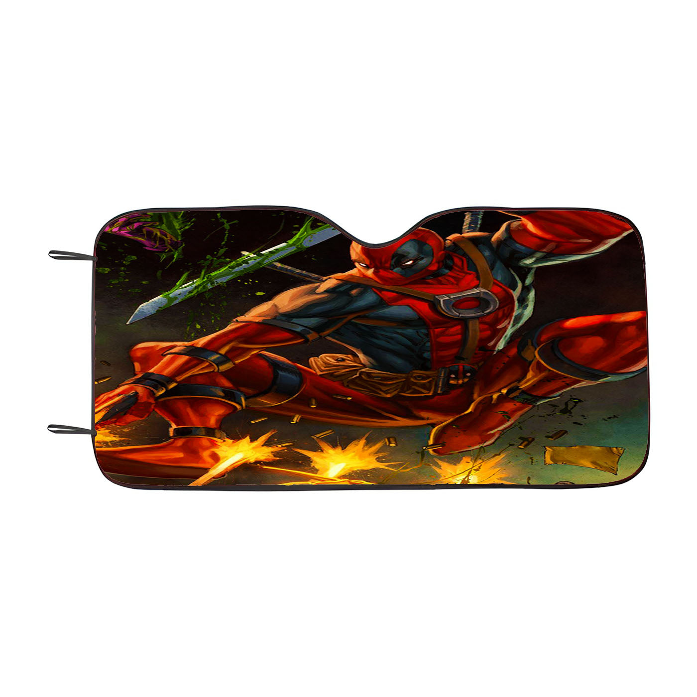 Marvel Deadpool Slash Car Auto Sun Shade Windshield Cover