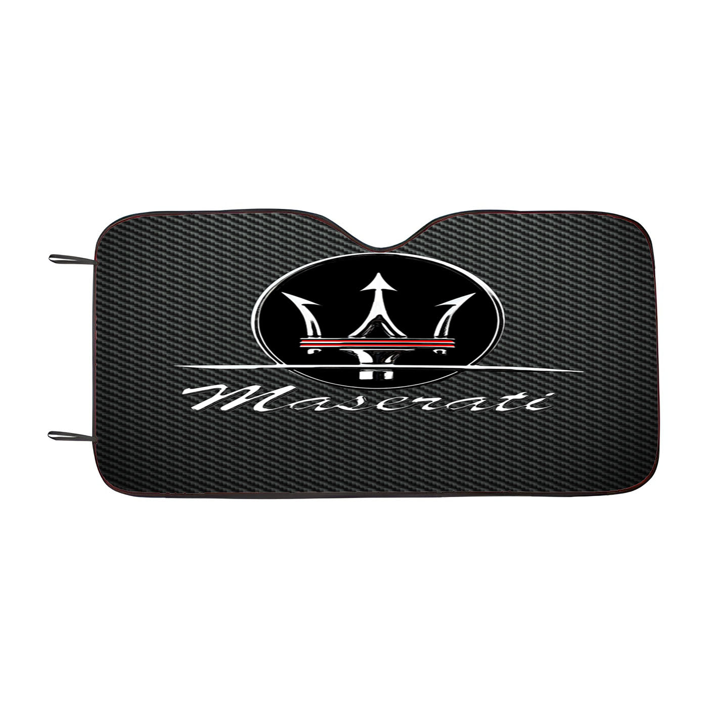 Maserati Logo Carbon Fiber Car Auto Sun Shade Windshield Cover