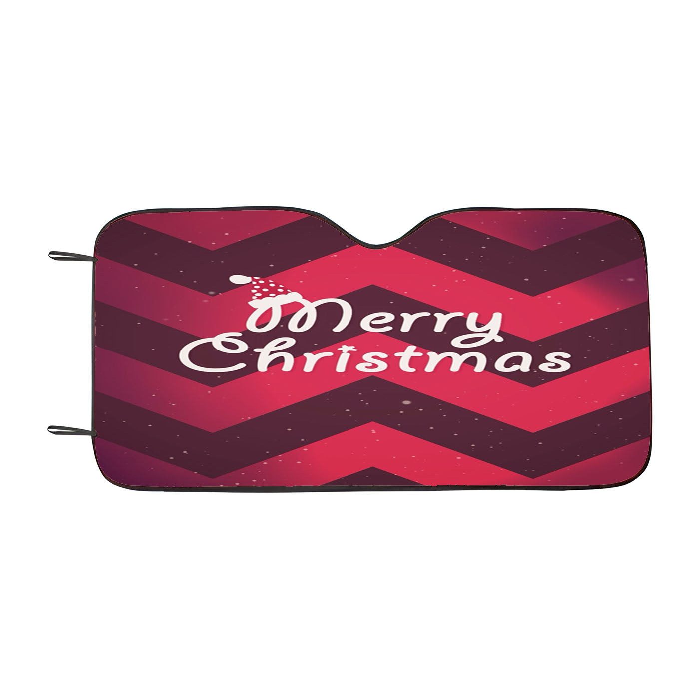 Merry Christmas English Bulldog Car Auto Sun Shade Windshield Cover