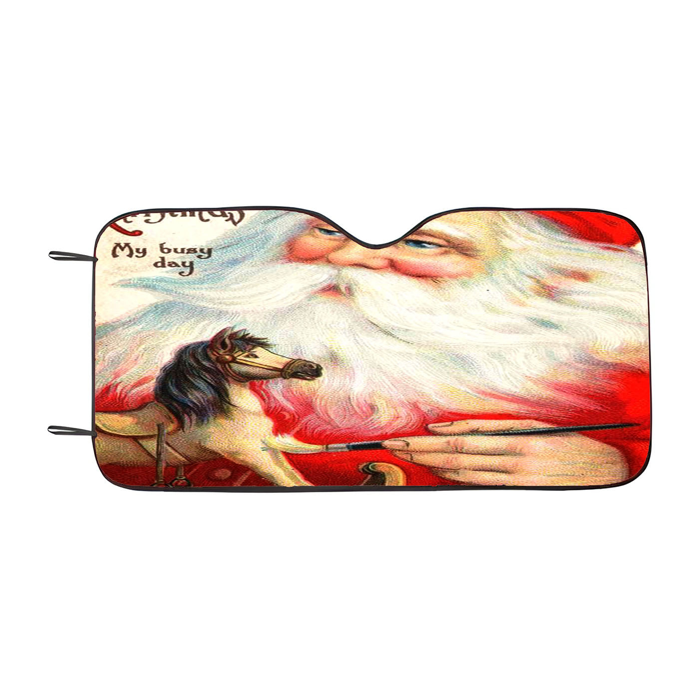 Merry Christmas Sloth Art Car Auto Sun Shade Windshield Cover