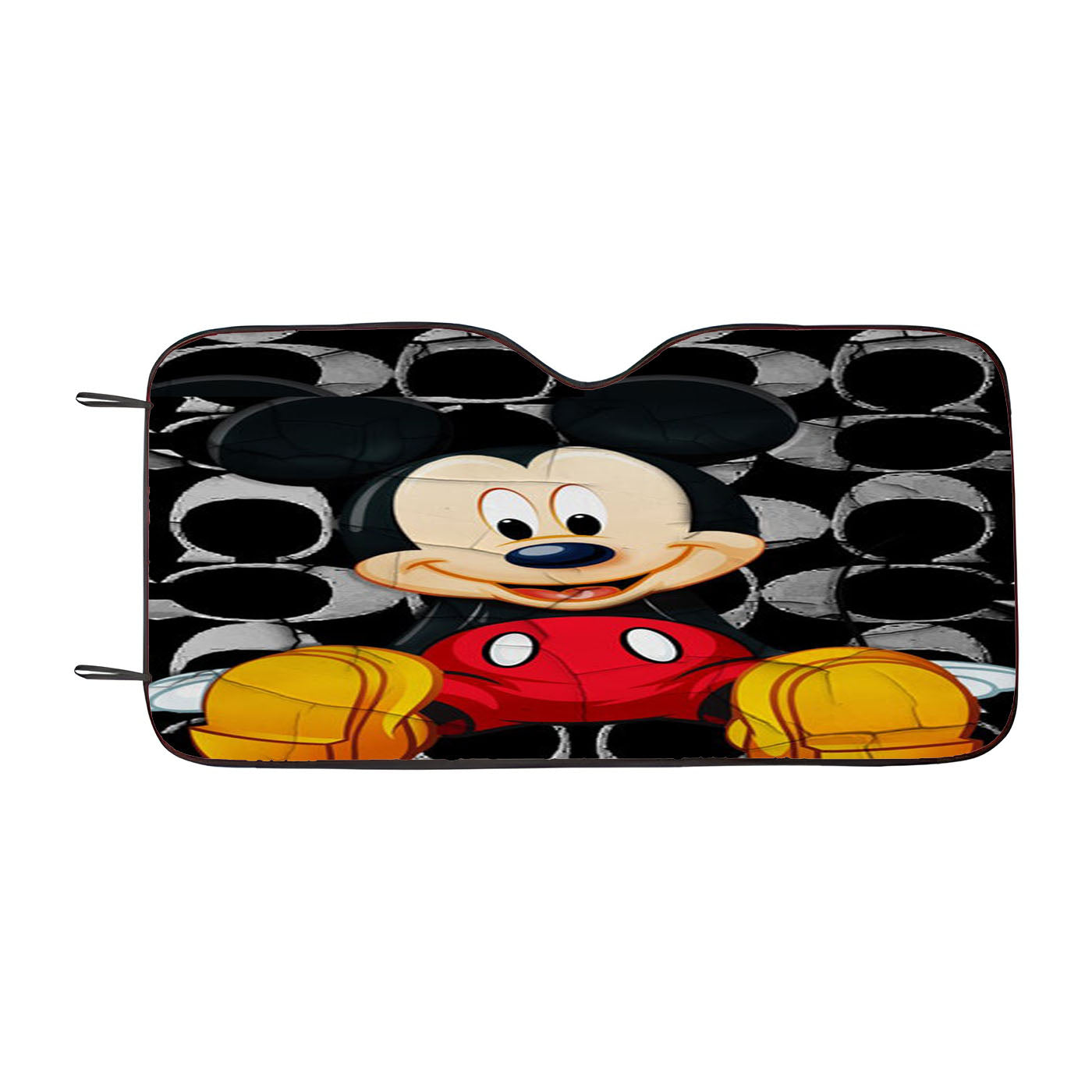 Mickey Mouse Coach Black Flowers Car Auto Sun Shade Windshield Cover