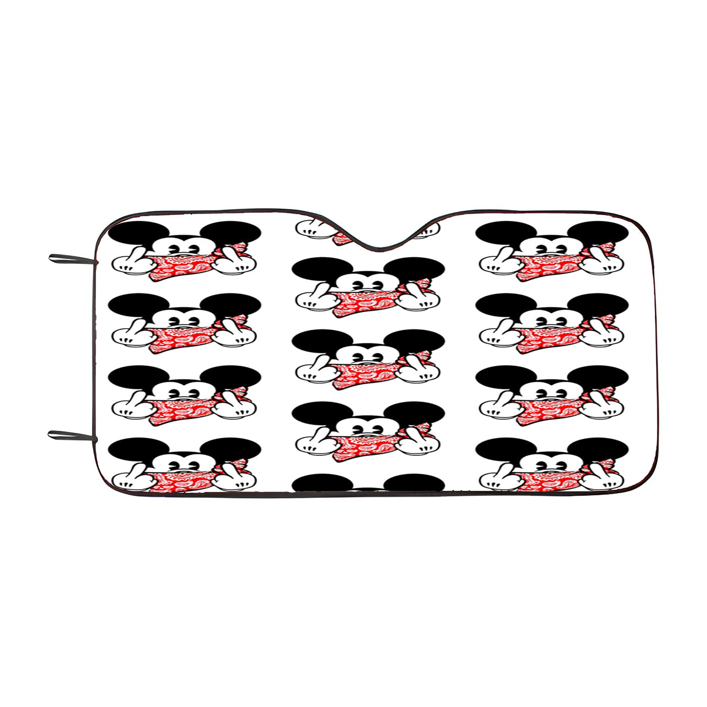 Mickey Mouse Pattern Canvas Silhouette Car Auto Sun Shade Windshield Cover