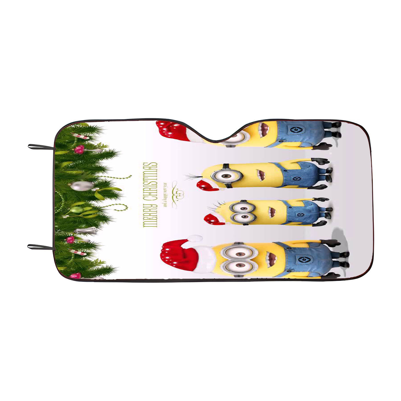 Minions Christmas Car Auto Sun Shade Windshield Cover