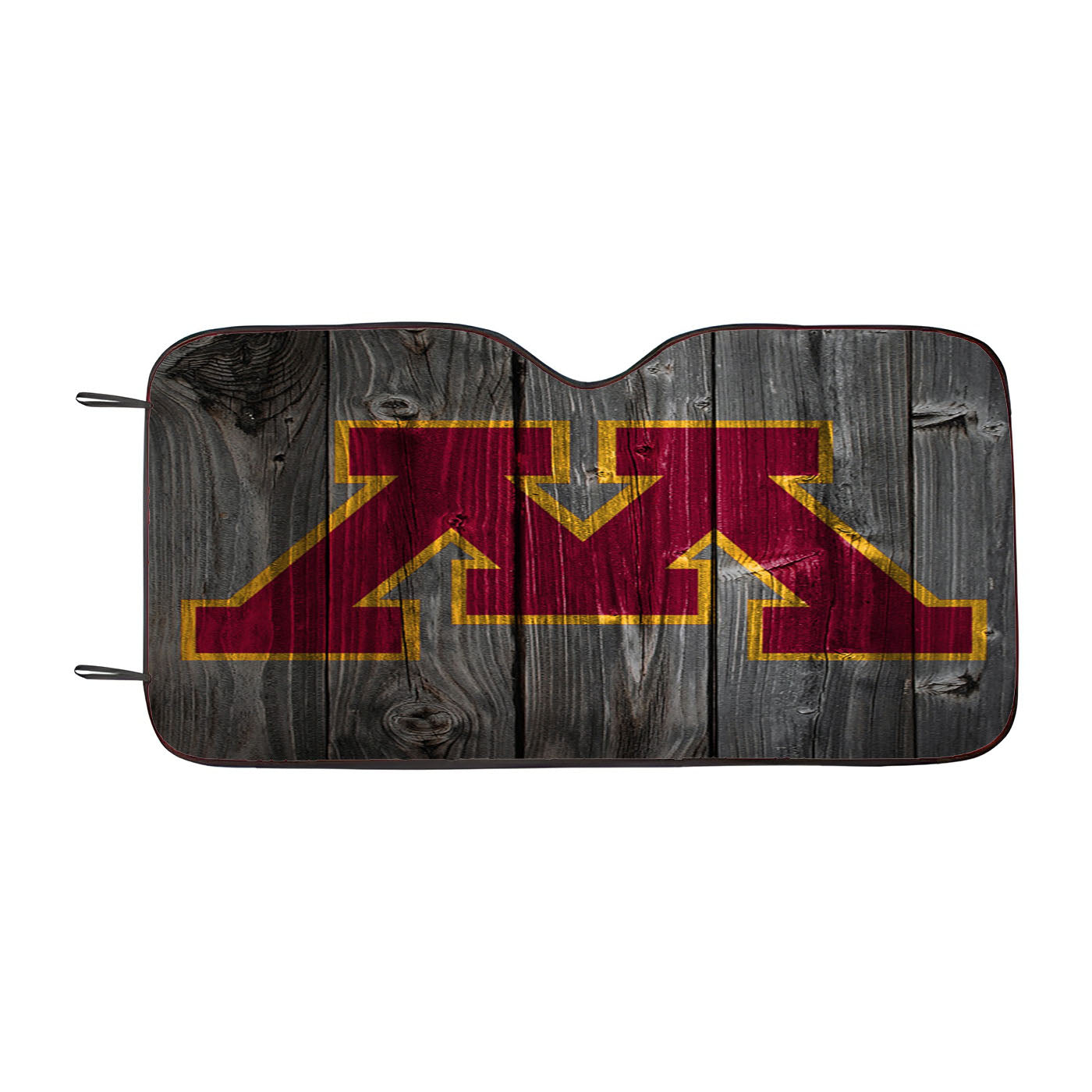 Minnesota Golden Gophers Dark Wood Logo Car Auto Sun Shade Windshield Cover