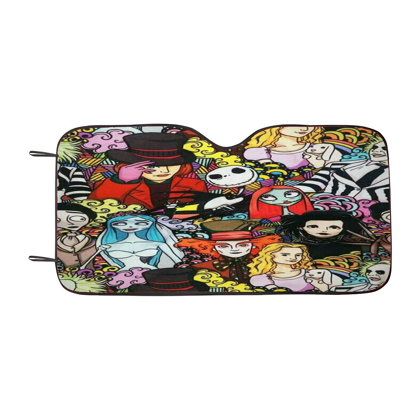 Movie Halloween Collages Characters Car Auto Sun Shade Windshield Cover