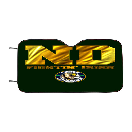 Nd Fighting Irish Gold And Green Wallpaper Car Auto Sun Shade Windshield Cover