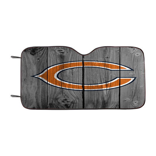 New Chicago Bears Nfl Logo Dark Wood Wallpaper Car Auto Sun Shade Windshield Cover