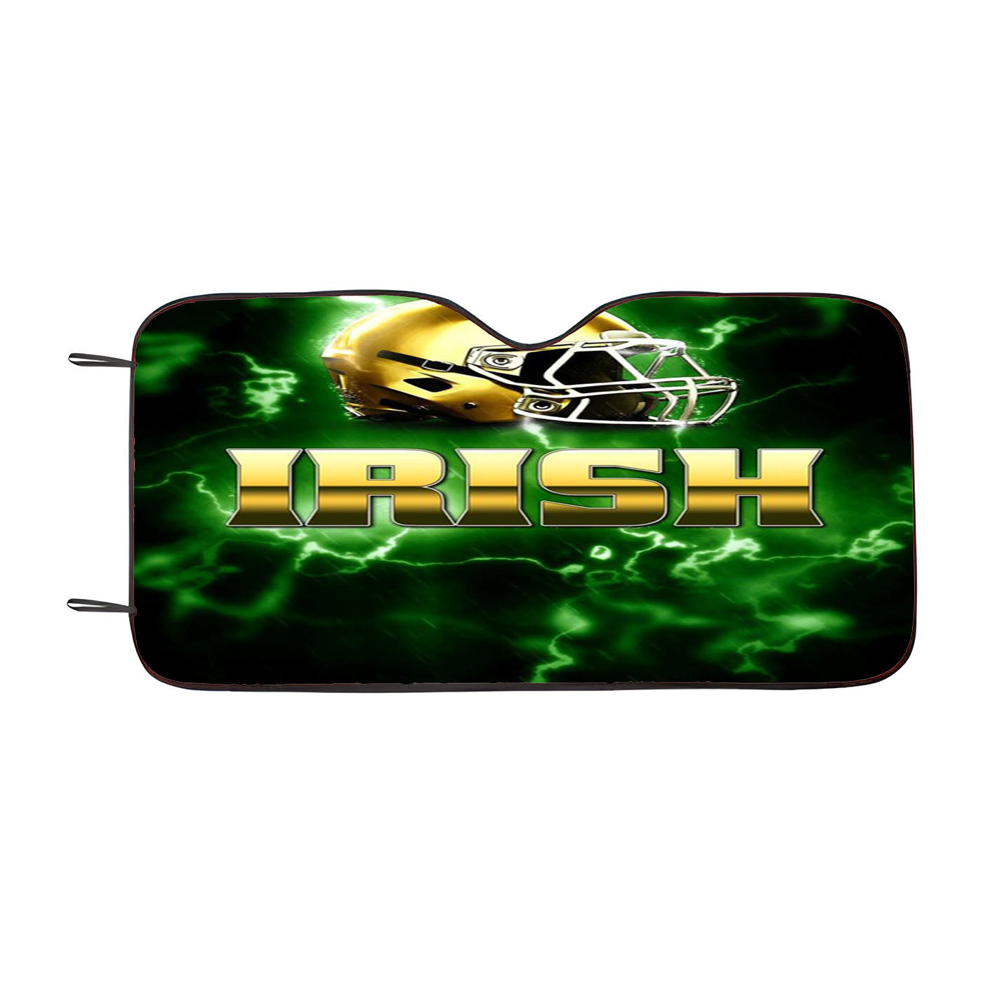 Notre Dame Irish Logo Green Car Auto Sun Shade Windshield Cover