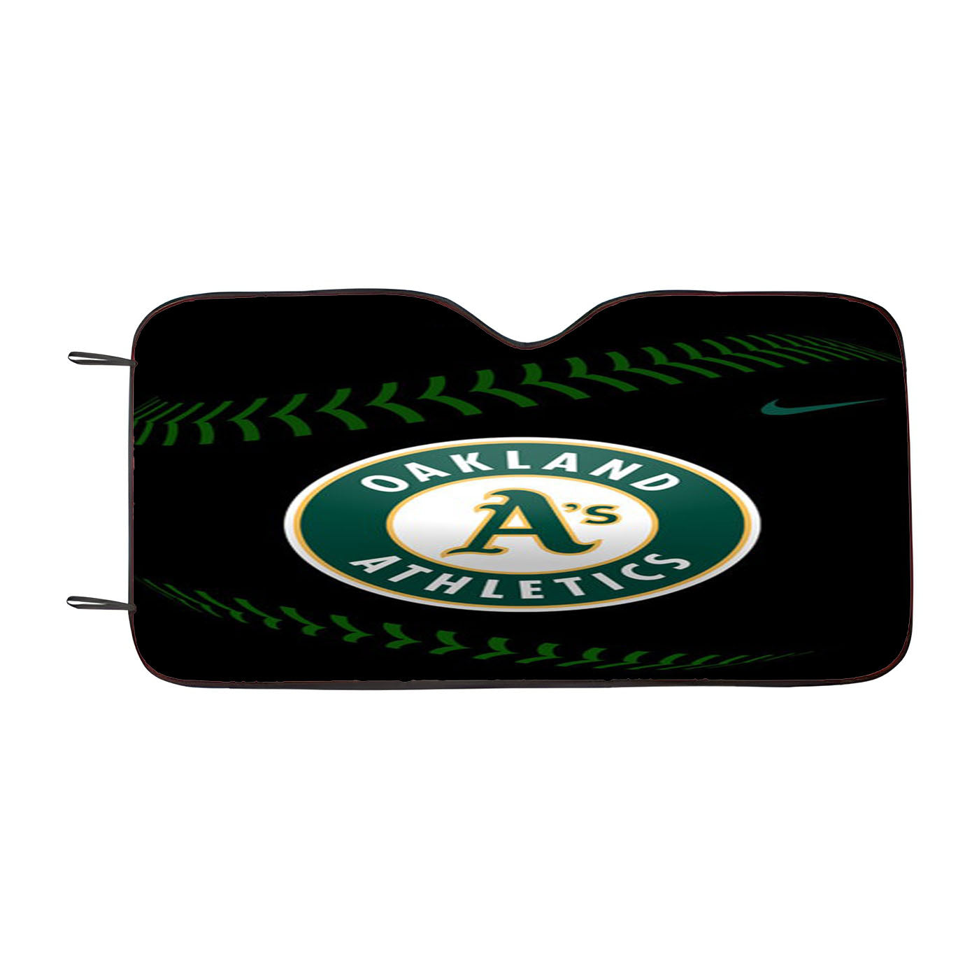 Oakland Athletics Mlb Black Car Auto Sun Shade Windshield Cover
