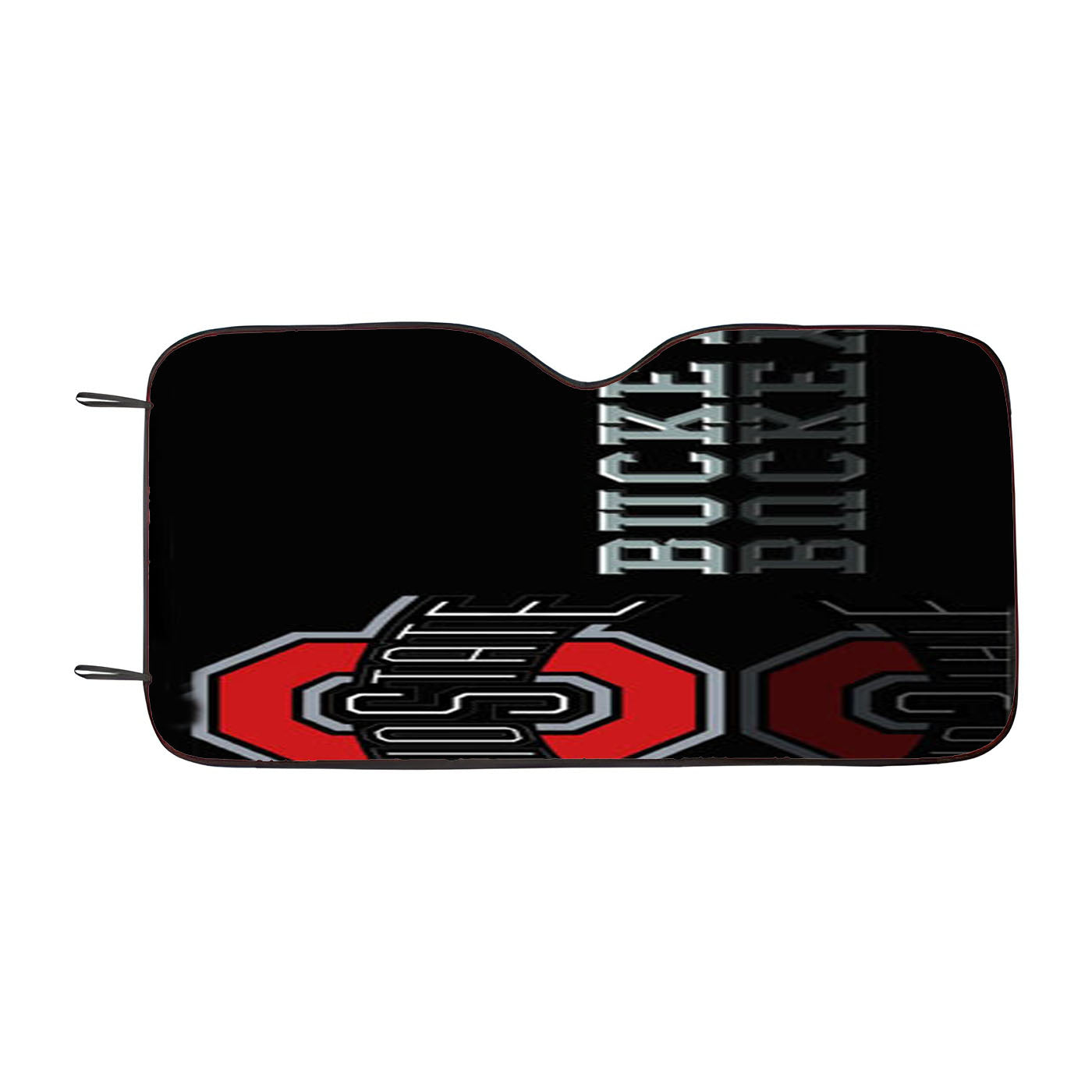 Ohio State Buckeyes Carbon Fiber Logo Car Auto Sun Shade Windshield Cover