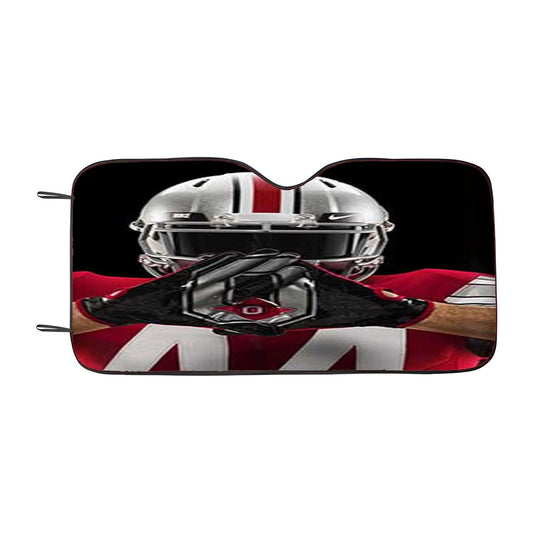 Ohio State Buckeyes Football Texture Car Auto Sun Shade Windshield Cover