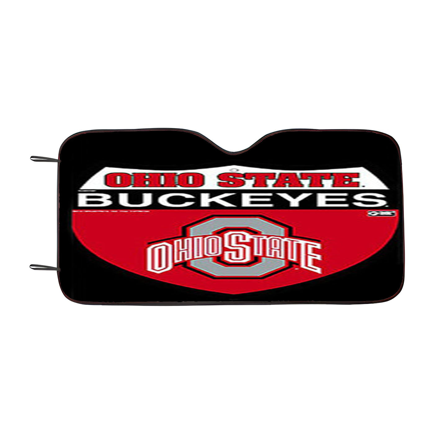 Ohio State Buckeyes Logo Red Car Auto Sun Shade Windshield Cover
