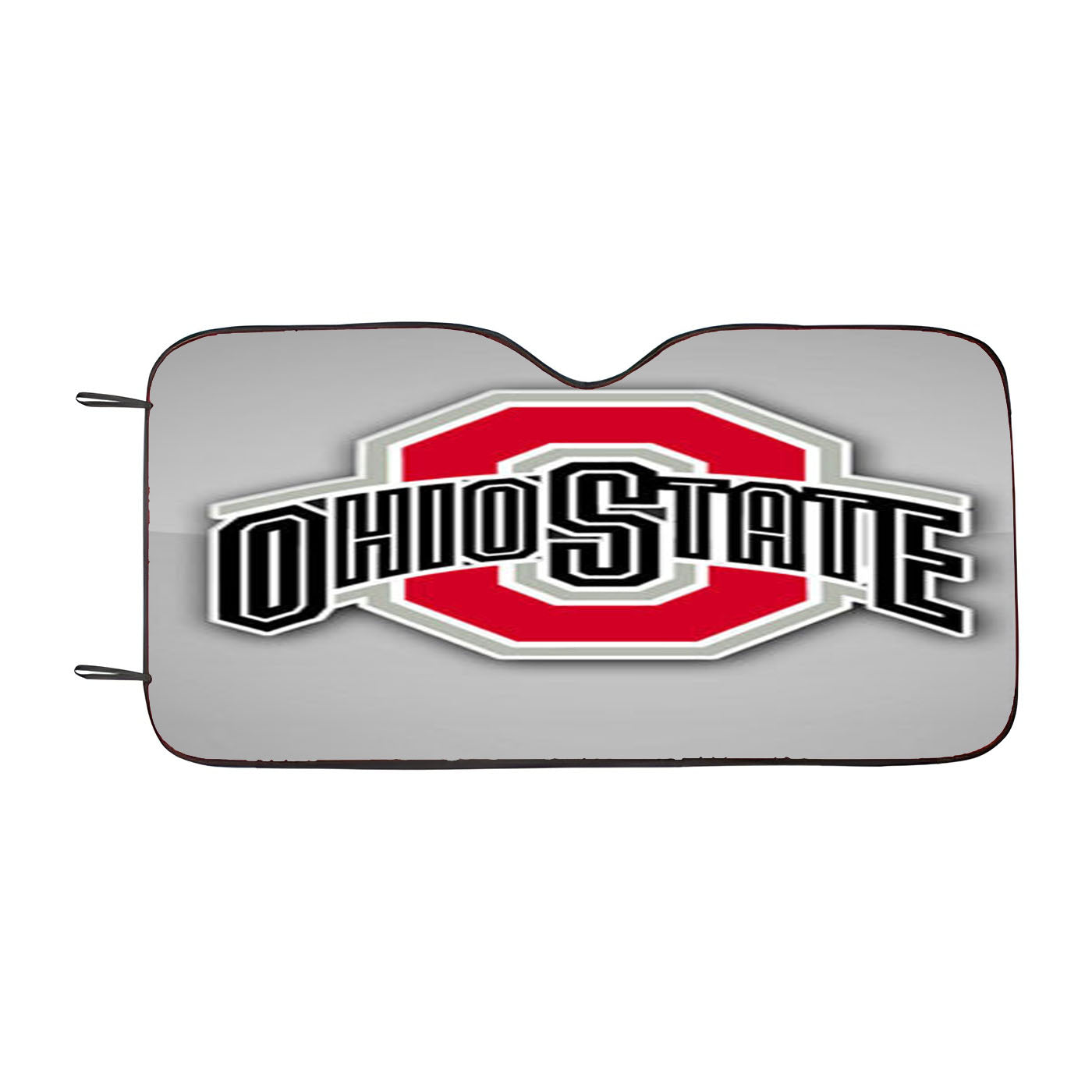 Ohio State Logo Honeycomb With Red Car Auto Sun Shade Windshield Cover