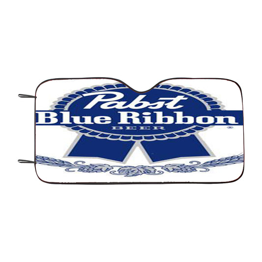 Pabst Blue Ribbon Beer Car Auto Sun Shade Windshield Cover
