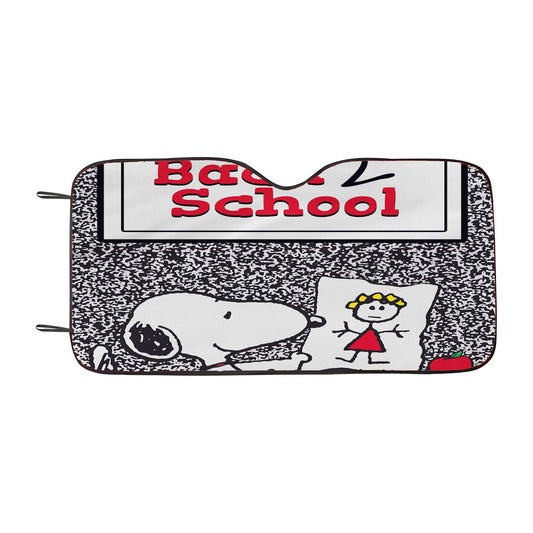 Peanuts Back To School Car Auto Sun Shade Windshield Cover