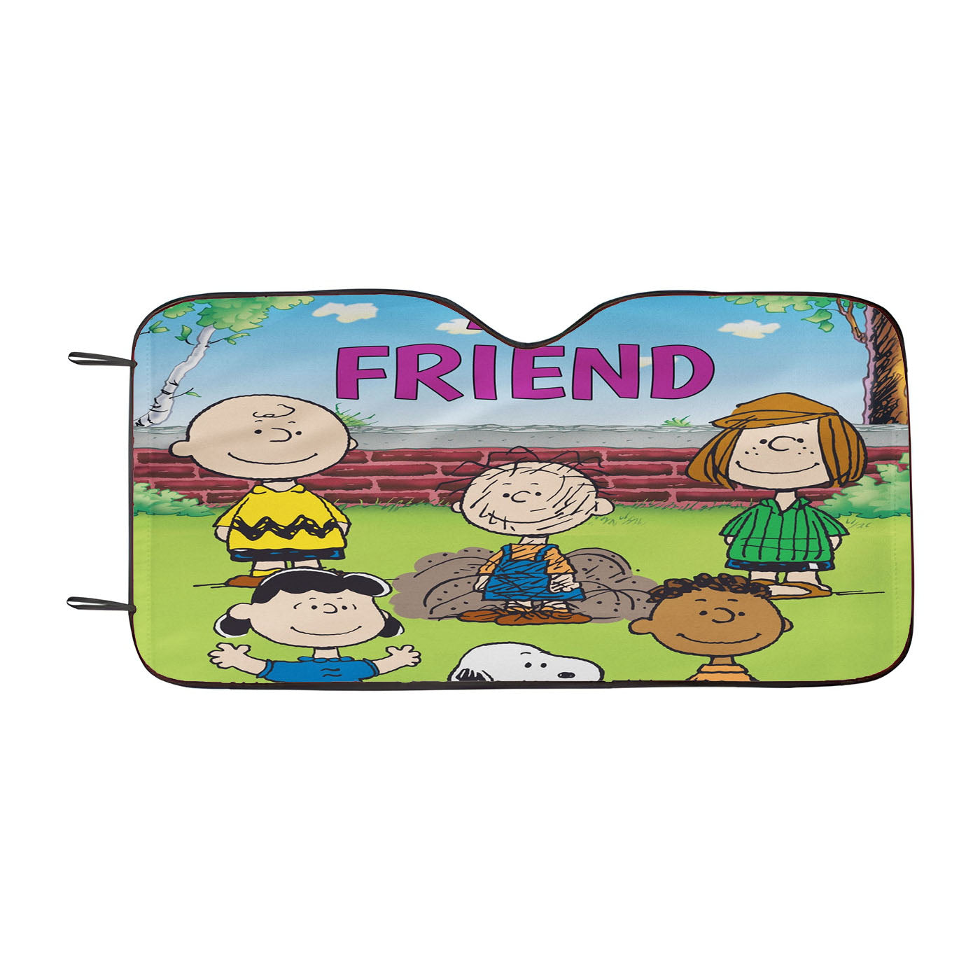 Peanuts Be Authentic Snoopy Roller-Skate Car Auto Sun Shade Windshield Cover