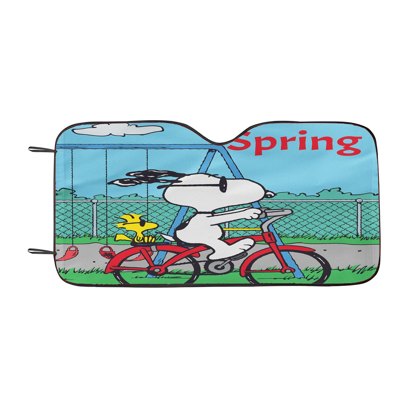 Peanuts Doghouse Of Flowers Snoopy & Woodstock Car Auto Sun Shade Windshield Cover
