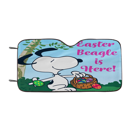 Peanuts Easter Beagle Snoopy Car Auto Sun Shade Windshield Cover