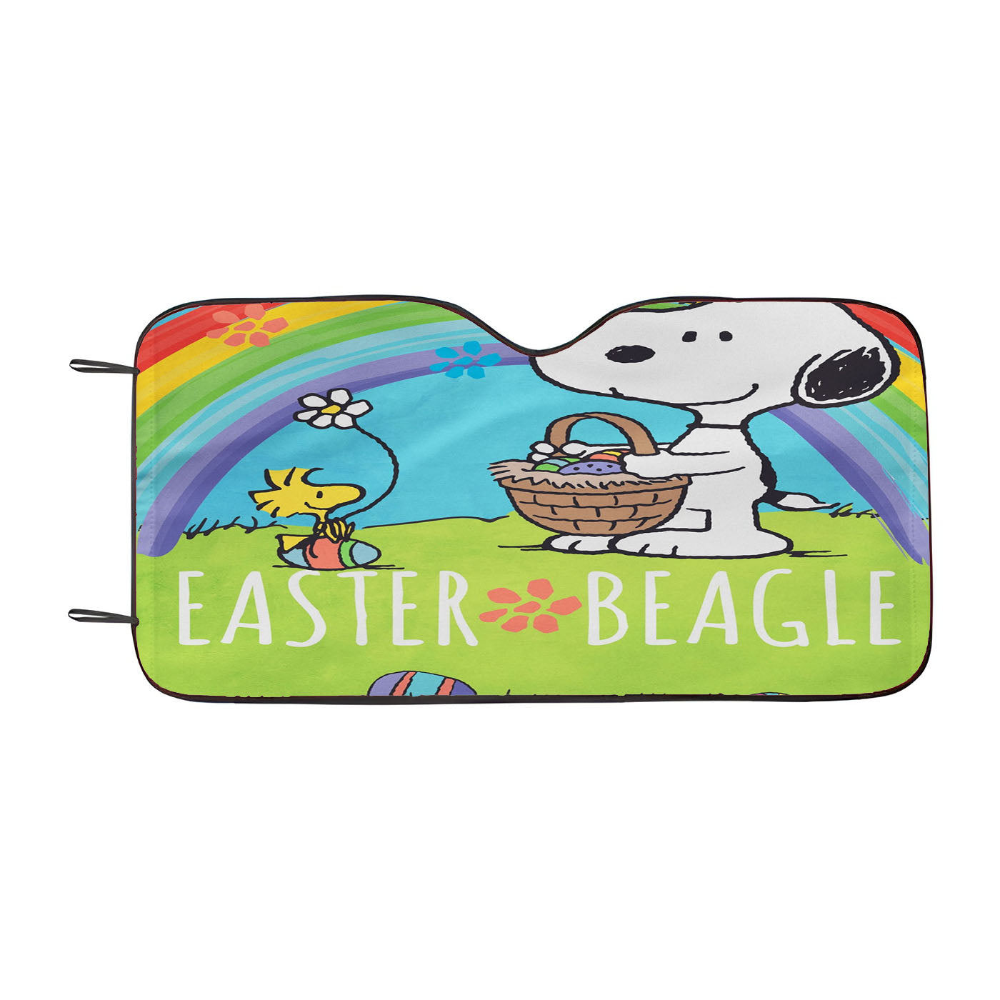 Peanuts Easter Snoopy Car Auto Sun Shade Windshield Cover