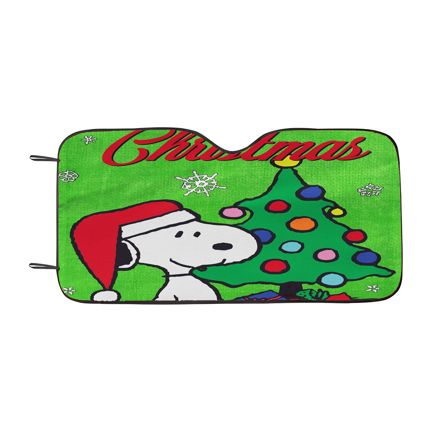 Peanuts Merry Christmas Snoopy Car Auto Sun Shade Windshield Cover