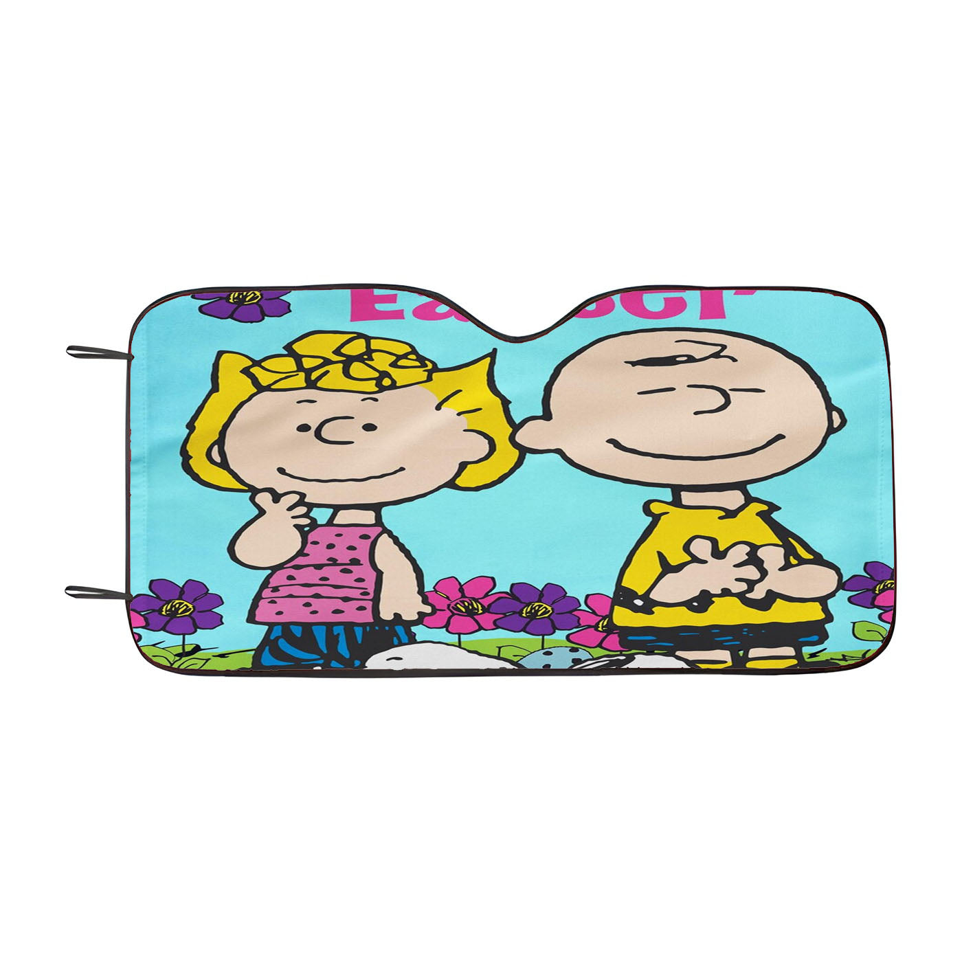 Peanuts Snoopy And Charlie Brown Shamrock Car Auto Sun Shade Windshield Cover