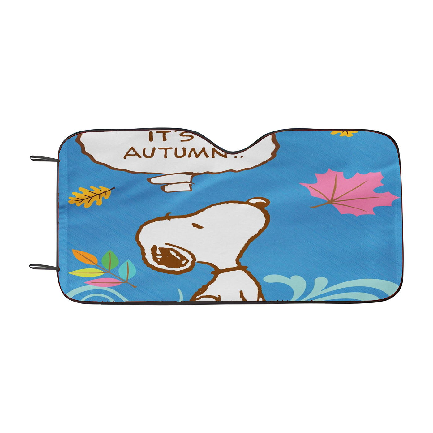 Peanuts Snoopy Basket Of Leaves Car Auto Sun Shade Windshield Cover