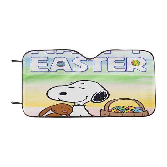 Peanuts Snoopy Easter Car Auto Sun Shade Windshield Cover