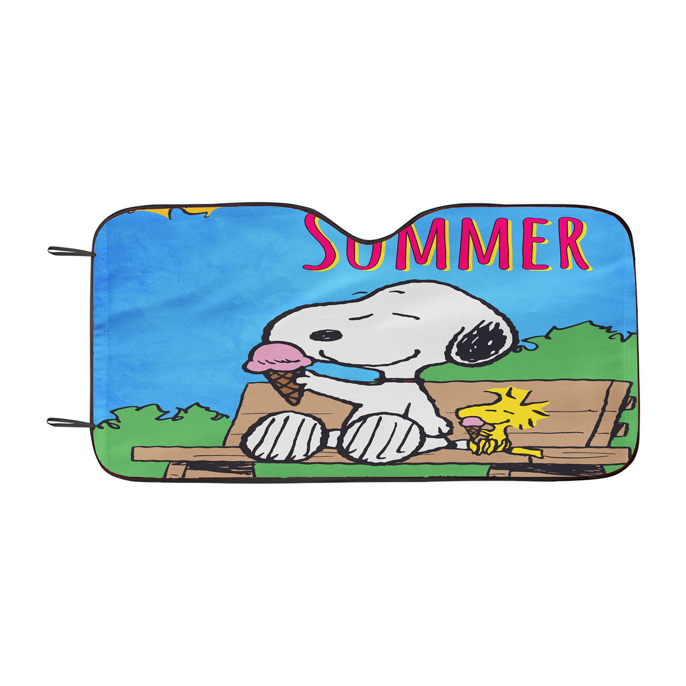 Peanuts Woodstock Staycation Car Auto Sun Shade Windshield Cover