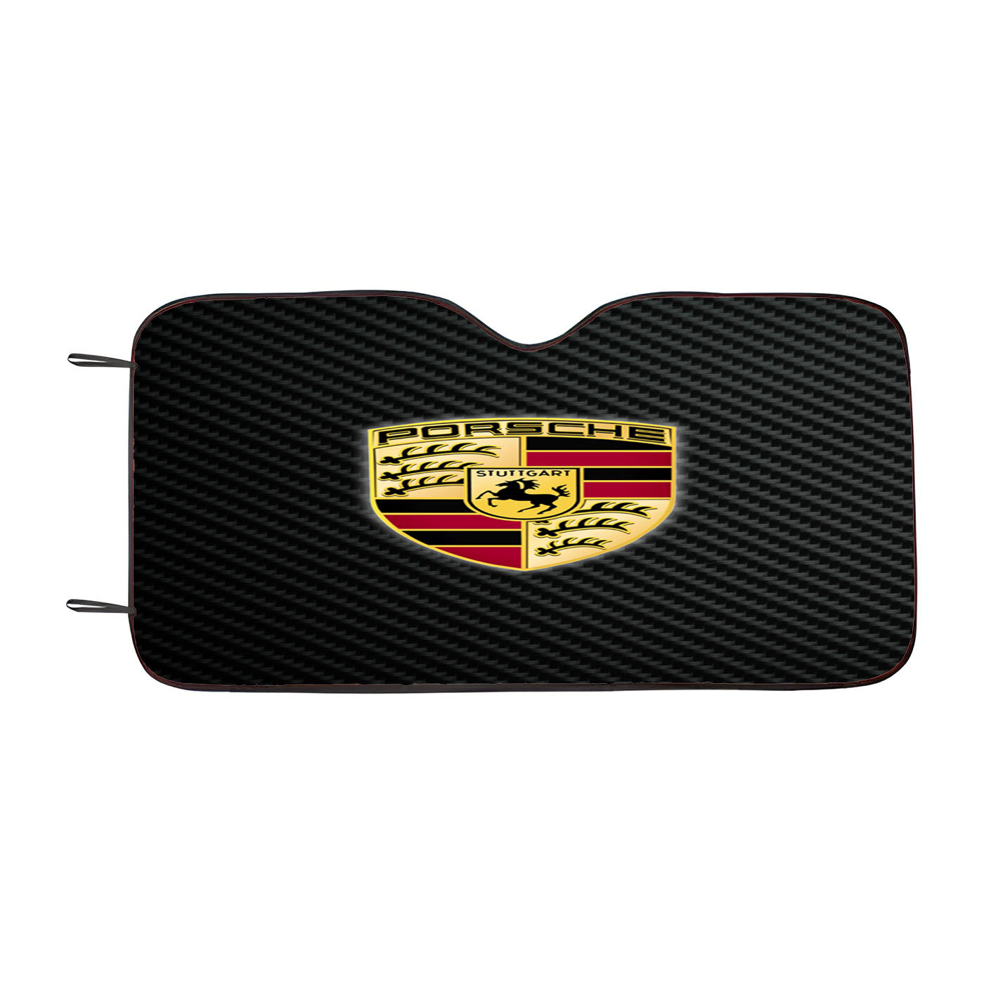 Porsche Logo Leather Car Auto Sun Shade Windshield Cover