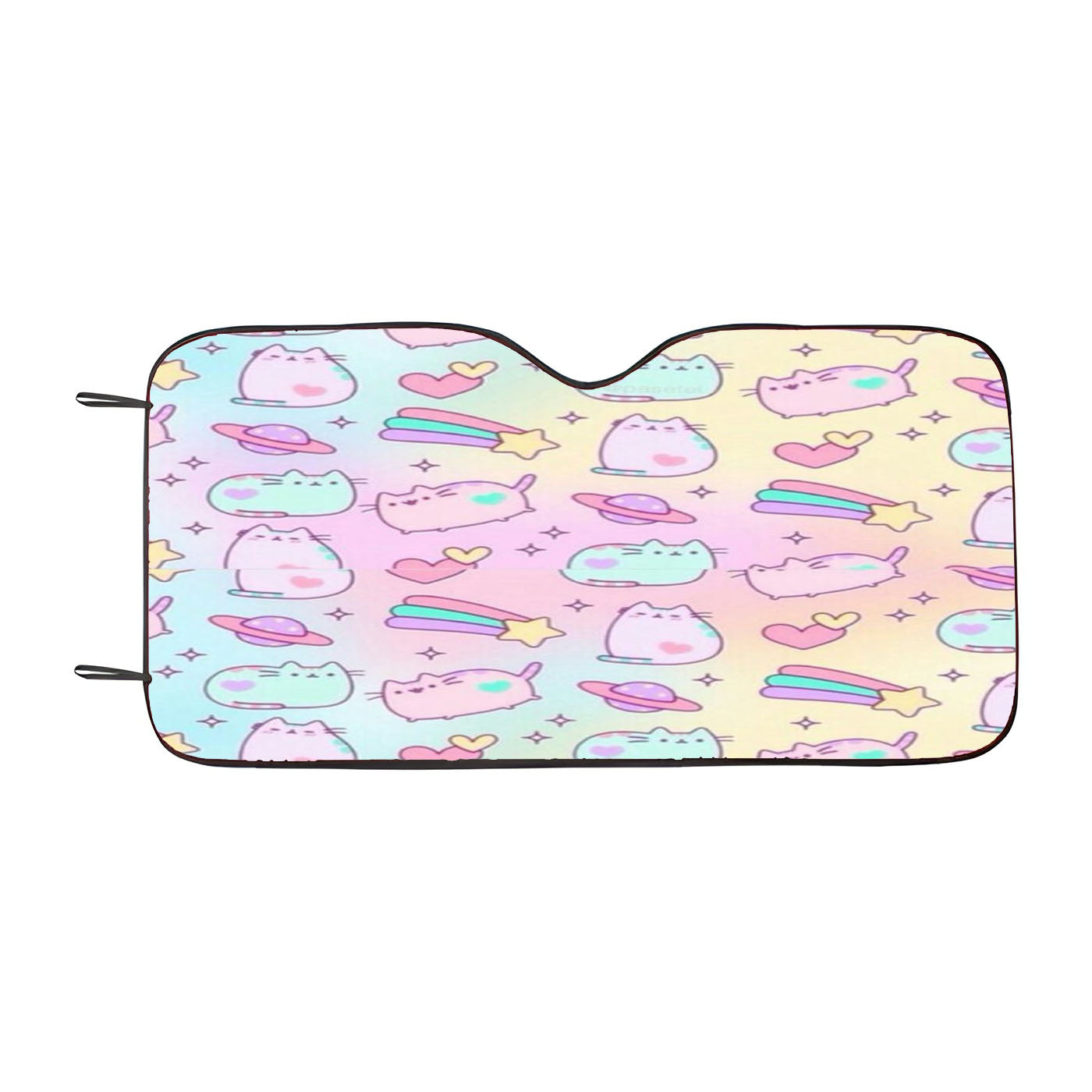 Pusheen Rainbow Pattern Car Auto Sun Shade Windshield Cover