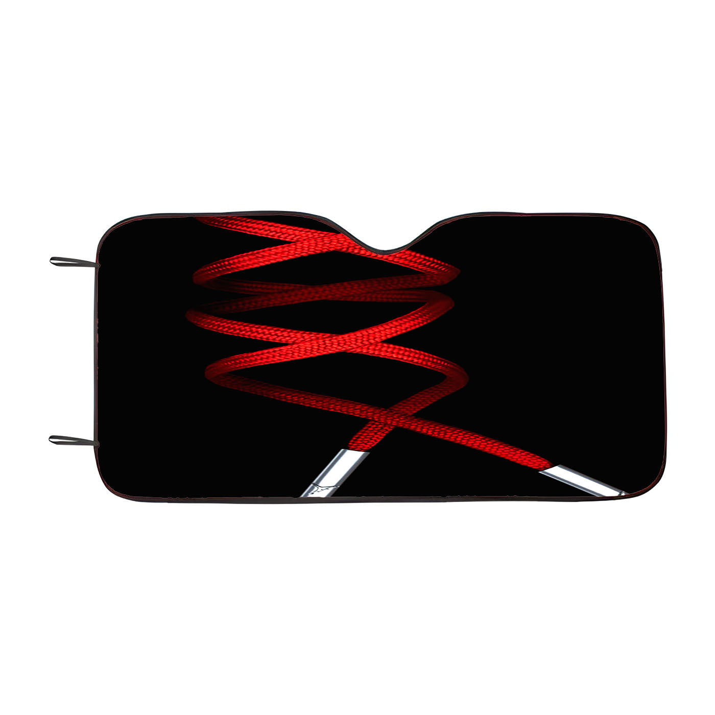 Shoelace Jordan Red Car Auto Sun Shade Windshield Cover