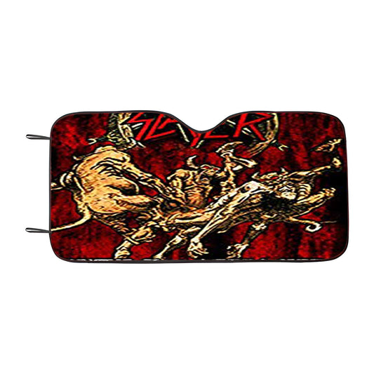 Slayer Hell Awaits Black Metal Band Car Auto Sun Shade Windshield Cover