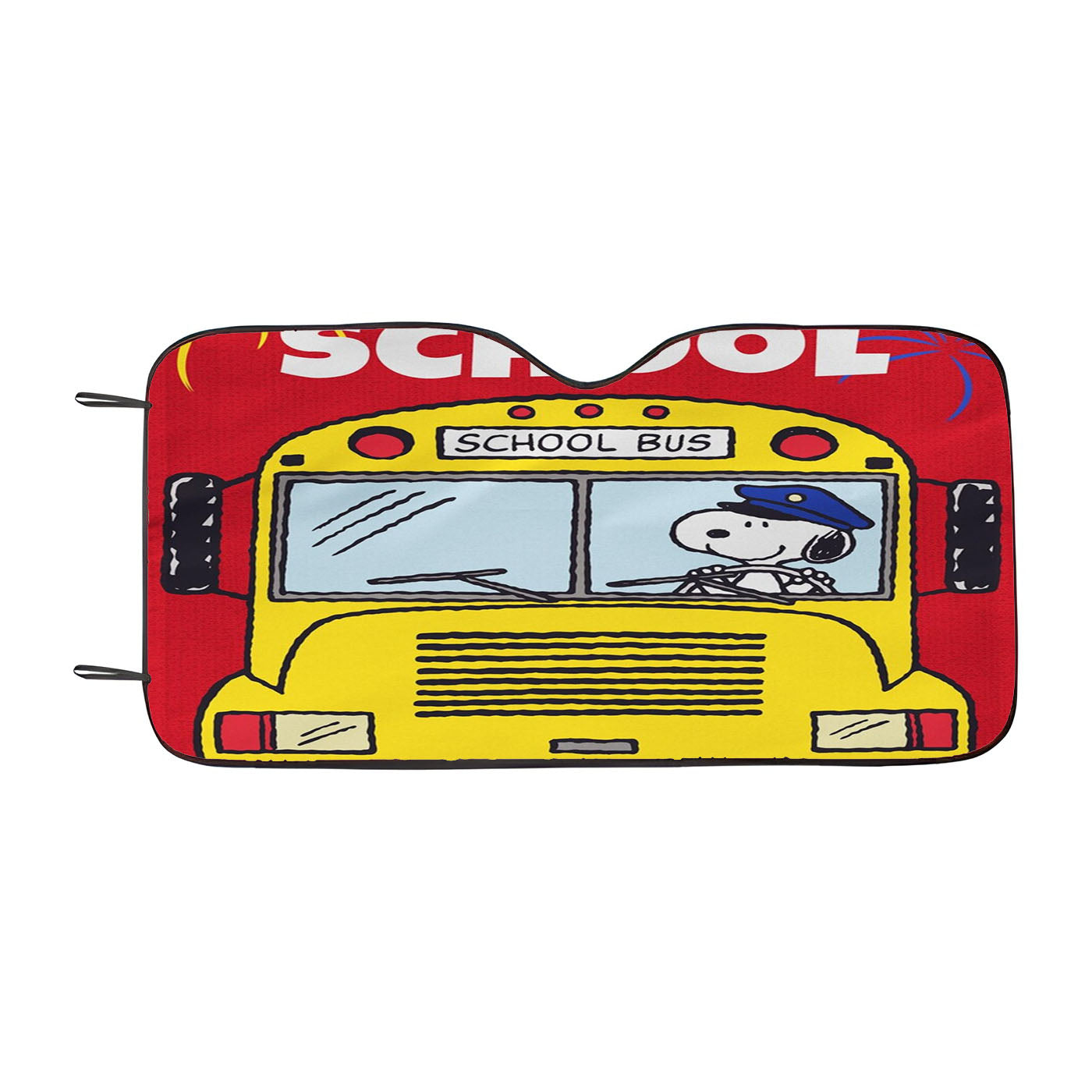 Snoopy Back To School Car Auto Sun Shade Windshield Cover