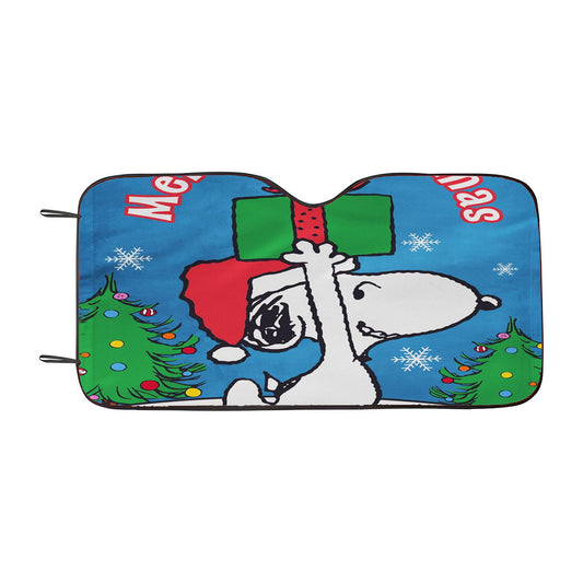 Snoopy Christmas Peanuts Car Auto Sun Shade Windshield Cover