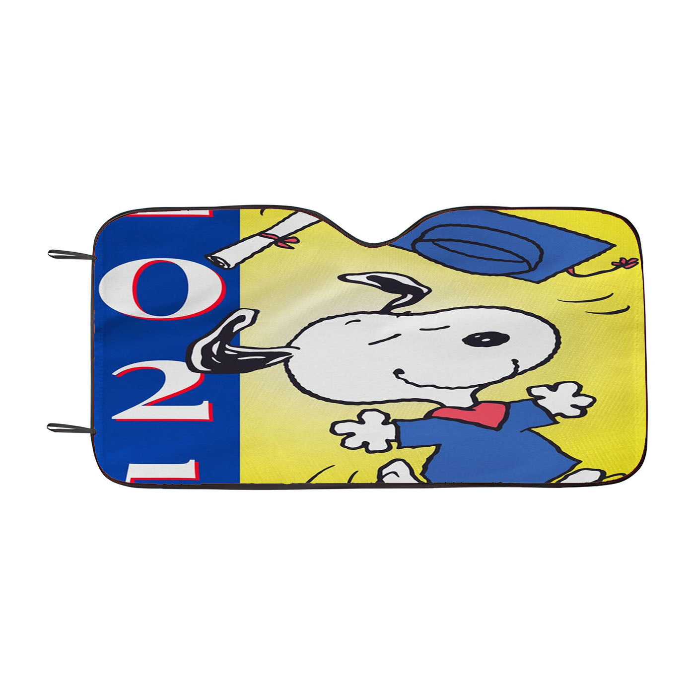 Snoopy Graduation Car Auto Sun Shade Windshield Cover