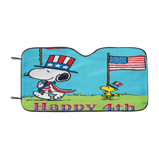 Snoopy Patriotic July 4Th Car Auto Sun Shade Windshield Cover