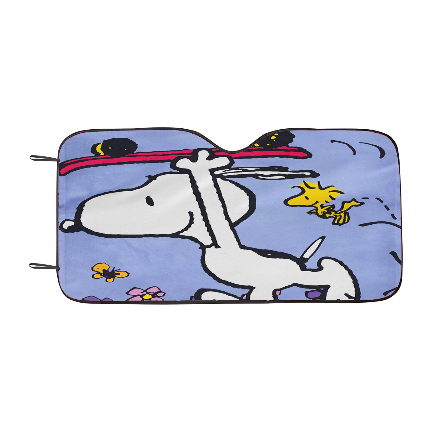 Snoopy Summer Flag Peanuts Car Auto Sun Shade Windshield Cover