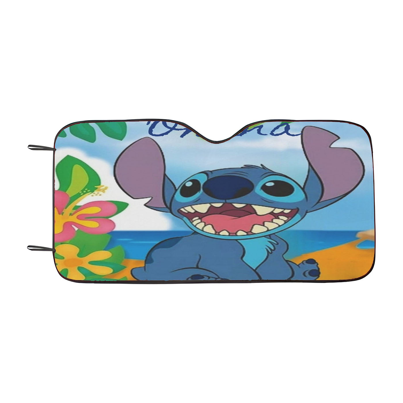 Stitch From Disney'S Movie Lilo And Stitch With Aloha Car Auto Sun Shade Windshield Cover
