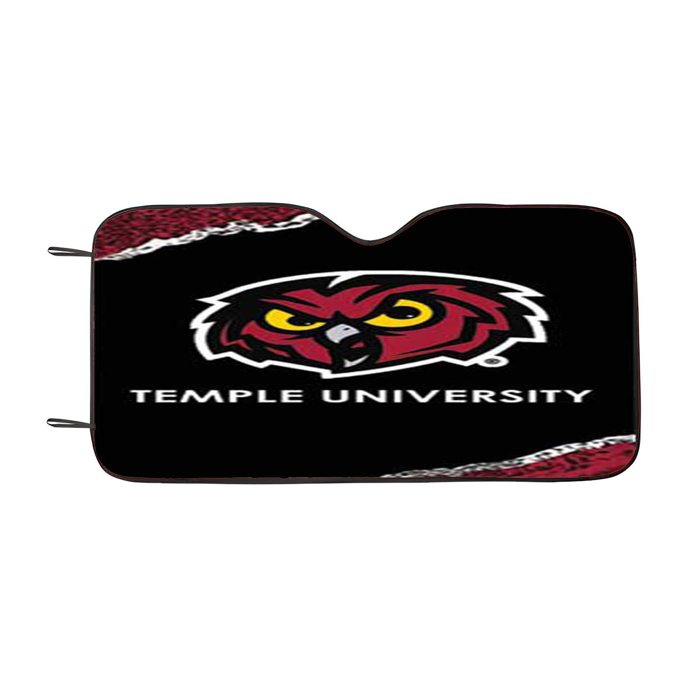 Temple University Strip Car Auto Sun Shade Windshield Cover