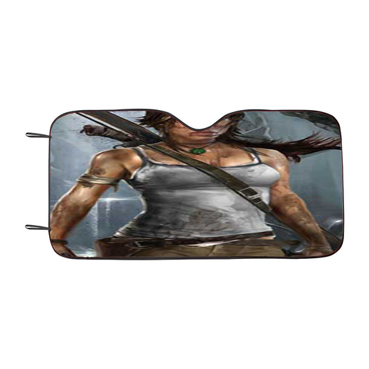 Tomb Raider Lara Croft Car Auto Sun Shade Windshield Cover