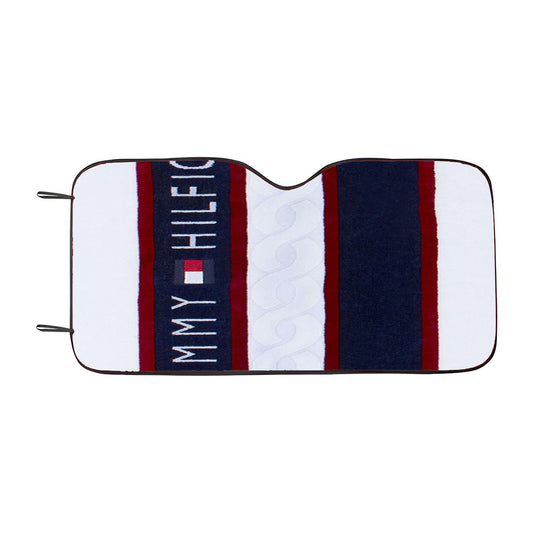 Tommy Hilfiger Logo Fabric Towel Texture Car Auto Sun Shade Windshield Cover