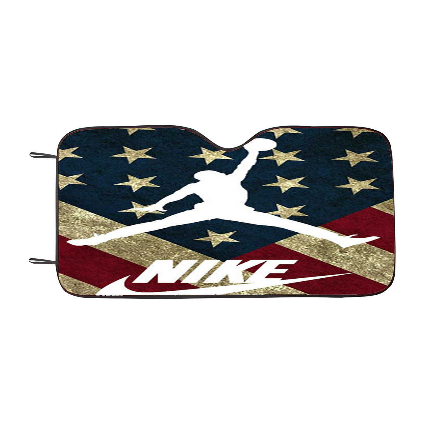 Us Flag Nike Jordan Car Auto Sun Shade Windshield Cover