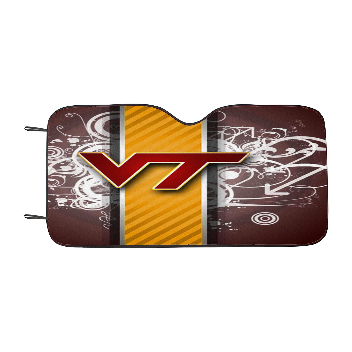 Virginia Tech Red Car Auto Sun Shade Windshield Cover