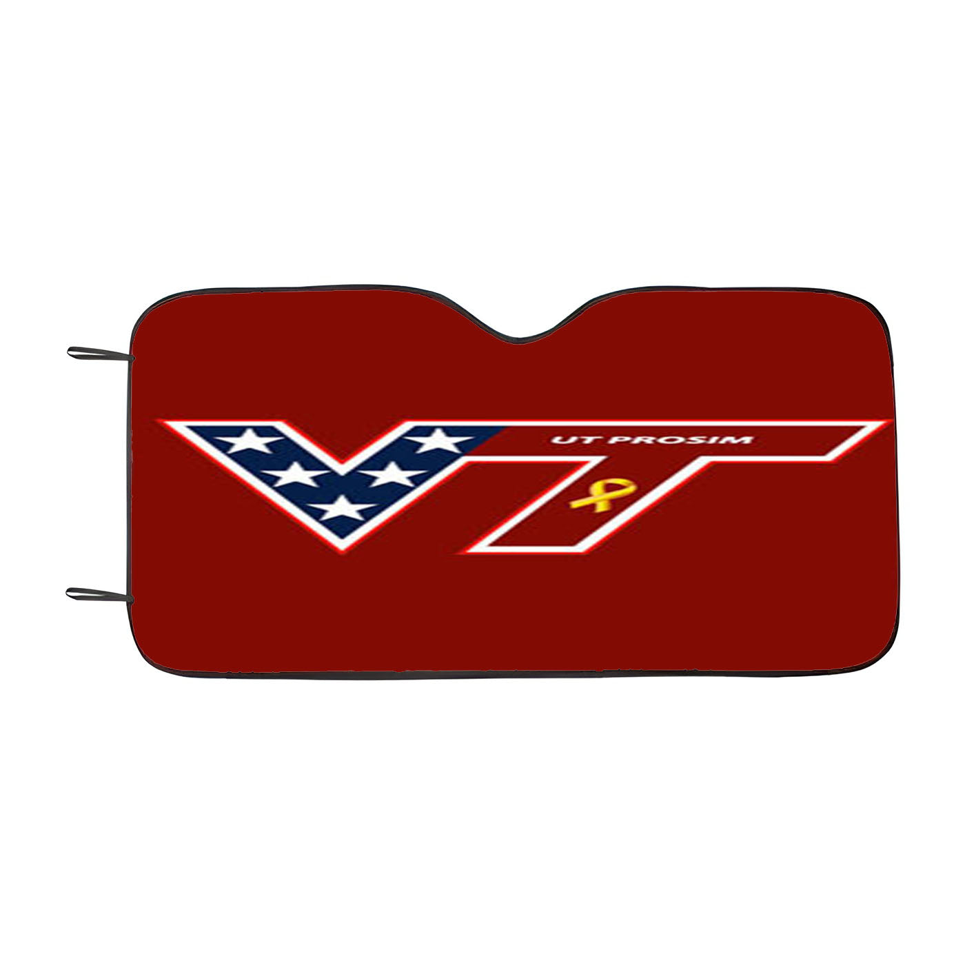 Virginia Tech Stripe Car Auto Sun Shade Windshield Cover