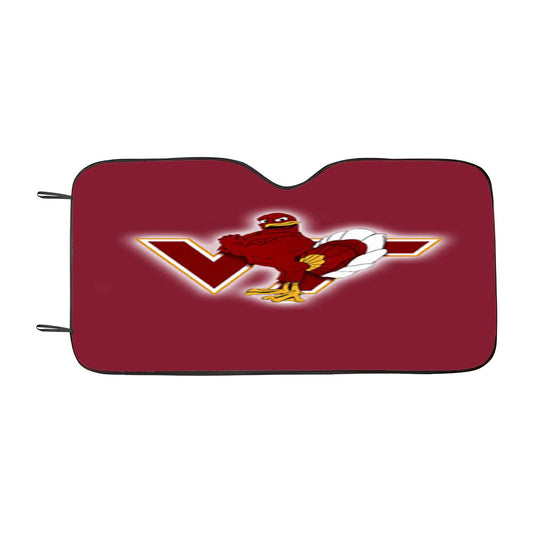 Virginia Tech University Logo Dark Wood Wallpaper Car Auto Sun Shade Windshield Cover