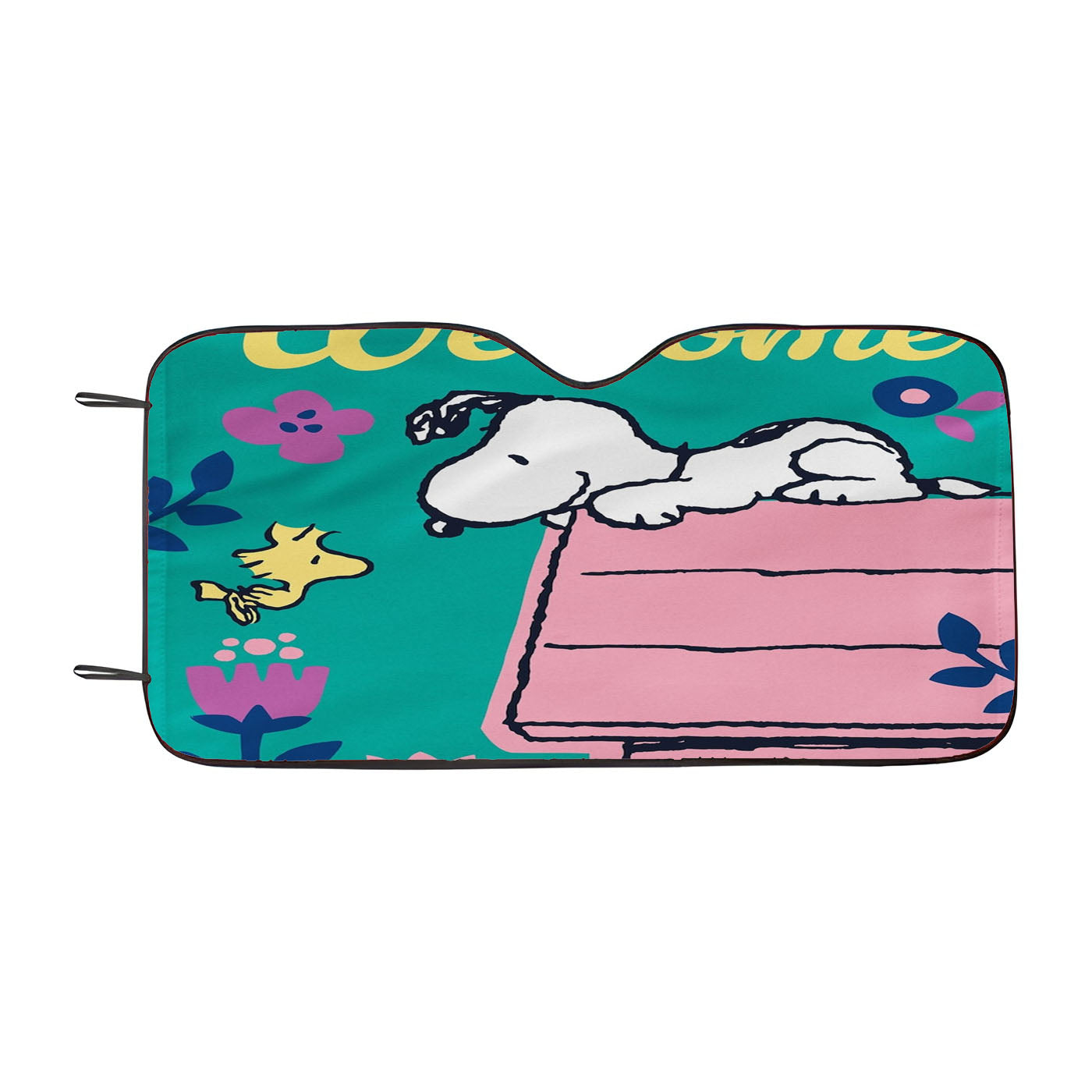 Welcome Spring Snoopy Car Auto Sun Shade Windshield Cover