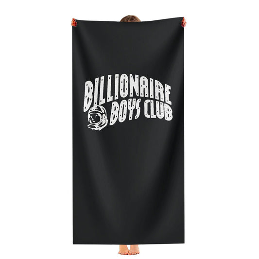 Billionaire Boys Club White Black Logo Ultra-Soft Luxury Bathroom Towels