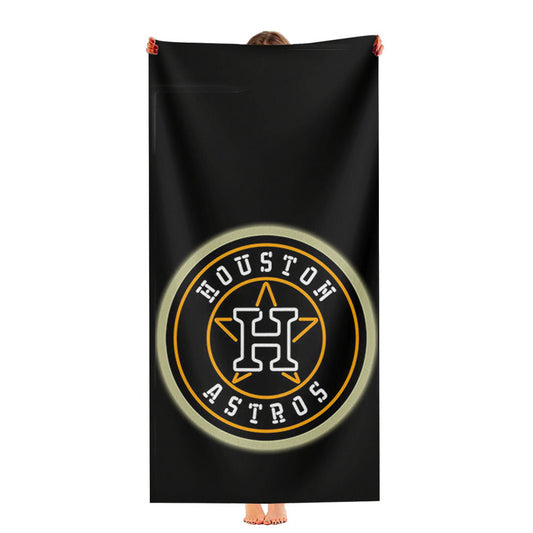 Black Huston Astros Ultra-Soft Luxury Bathroom Towels